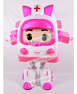 Pink Robotic Car Mascot Costume Cartoon