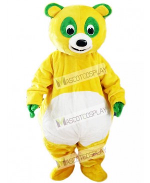 Yellow Bear with Green Eyes Mascot Costume