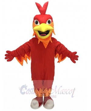 Red Phoenix Mascot Costume