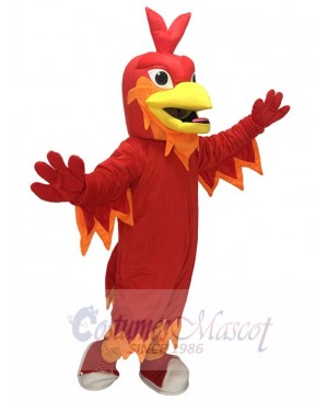 Red Phoenix Mascot Costume