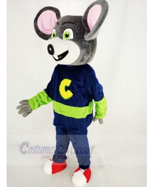 Chuck E. Cheese Mascot Costume Mouse with Green Eyes