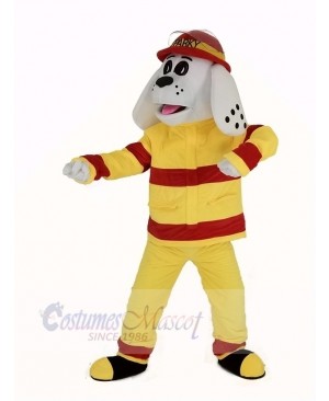 New Sparky the Fire Dog with Red Hat Mascot Costume