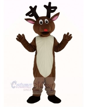 Christmas Brown Reindeer Mascot Costume