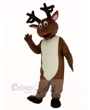 Christmas Brown Reindeer Mascot Costume