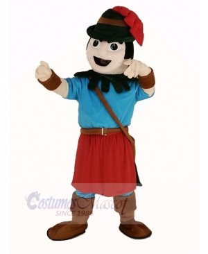 Robin Hood in Red Hat Mascot Costume Adult