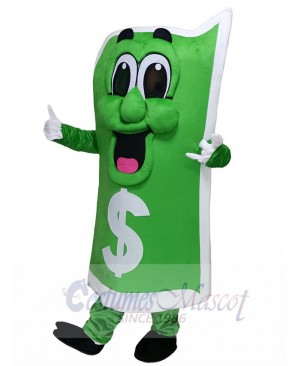 Green US Dollar Bill Mascot Costumes