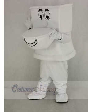 Funny White Toilet Mascot Costume