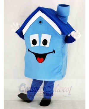 Realistic Blue House Mascot Costume School