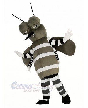 Gray Mosquito Mascot Costume Animal	