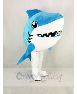 Cute Blue Whale Shark Mascot Costume Cartoon