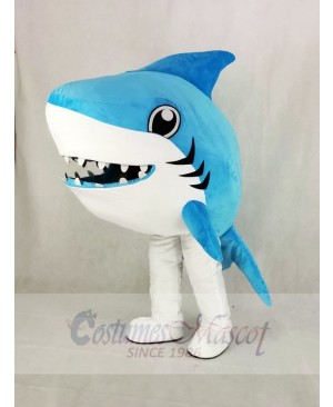 Cute Blue Whale Shark Mascot Costume Cartoon