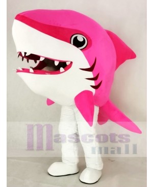 Cute Pink Whale Shark Mascot Costume Cartoon	