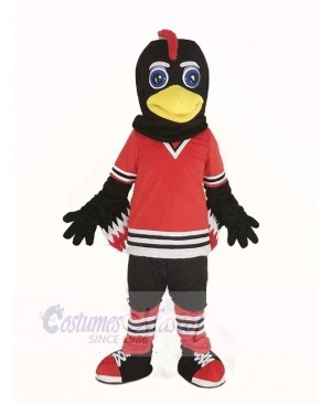 Tommy Hawk in Red T-shirt Mascot Costume