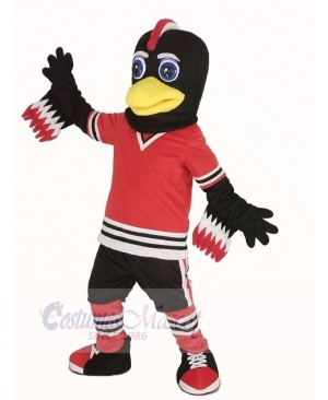 Tommy Hawk in Red T-shirt Mascot Costume