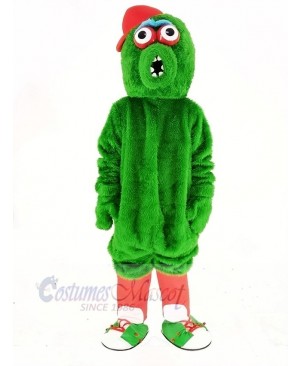 Green Monster Mascot Costume Cartoon