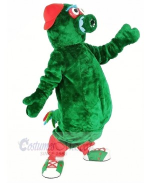 Red Hat Green Monster Mascot Costume