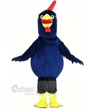 Black Cock Rooster Mascot Costume Cartoon