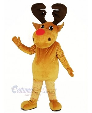 Brown Reindeer Mascot Costume Christmas Xmas