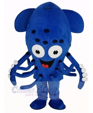 Blue Squid Fish Aquarium Mascot Costume