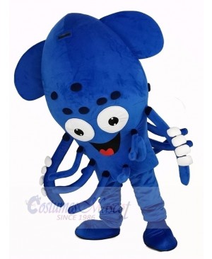 Blue Squid Fish Aquarium Mascot Costume