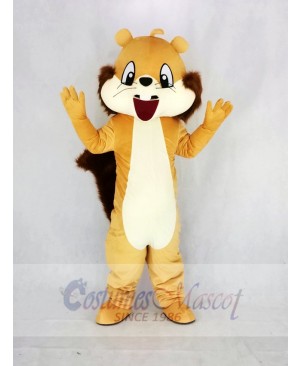 Cute Brown Squirrel Mascot Costume Cartoon