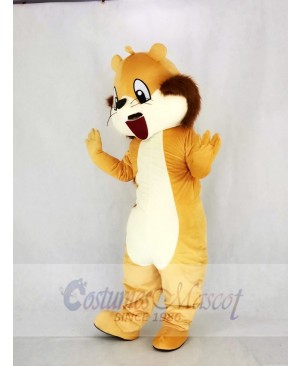 Cute Brown Squirrel Mascot Costume Cartoon