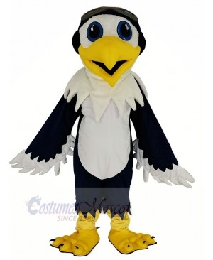 Blue and White Eagle Ace Pilot Bird Mascot Costume Animal