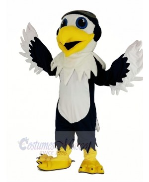 Blue and White Eagle Ace Pilot Bird Mascot Costume Animal