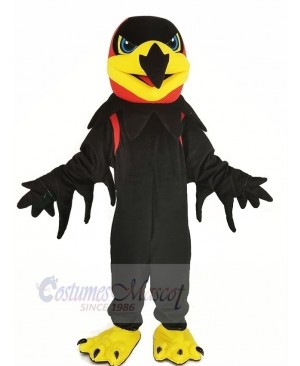 Black Night Hawk Mascot Costume