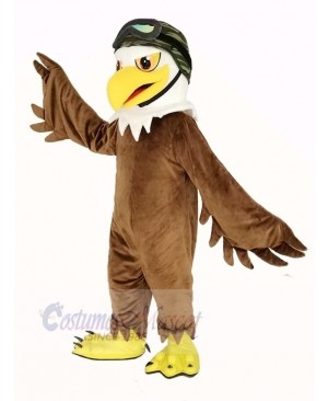 Cool Brown Eagle Mascot Costume