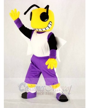 Yellow Hornets with White Vest Mascot Costume