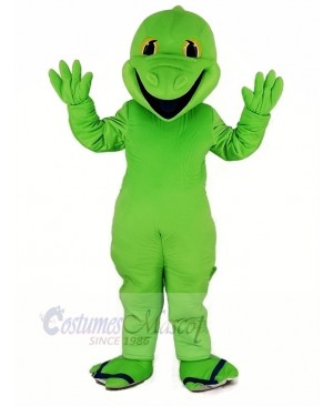 Green Lizard Mascot Costume Cartoon