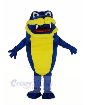 Royal Blue Crocodile Alligator Mascot Costume