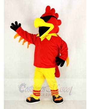 Rock Rooster Mascot Costume Cartoon	