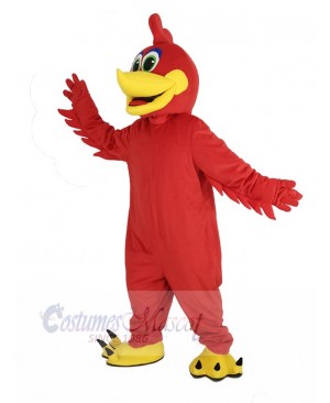 Realistic Red Roadrunner Bird Mascot Costume College