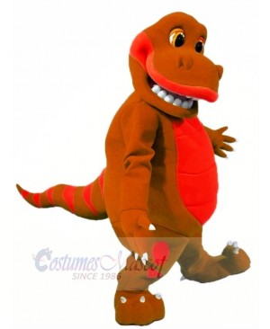 Brown Dinosaur Mascot Costume Cartoon