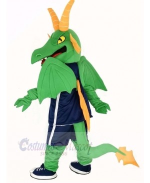 Green and Orange Dragon Mascot Costume