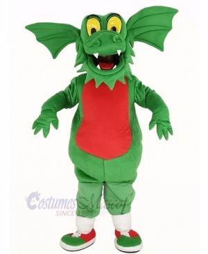 Dark Green Dragon Mascot Costume