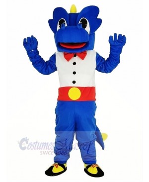 Blue Dragon Mascot Costume Cartoon