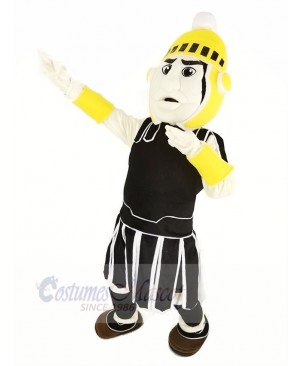 Black and Yellow Titan Spartan Sparty Mascot Costume People