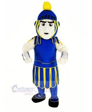 Blue and Yellow Titan Spartan Trojan Knight Sparty Mascot Costume People