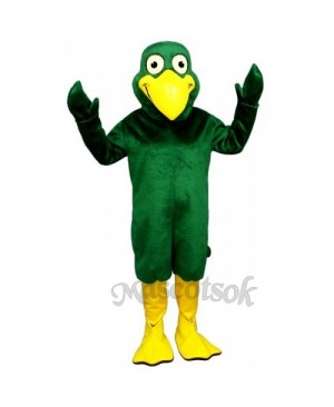 Cute Greenie Bird Mascot Costume