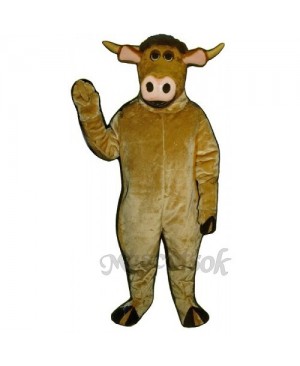 Cute Cartoon Bull Mascot Costume