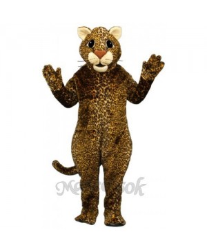 Cute Leaping Leopard Mascot Costume