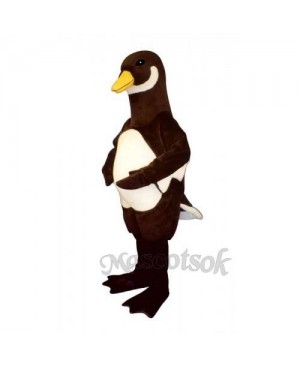 Cute White Belly Goose Mascot Costume