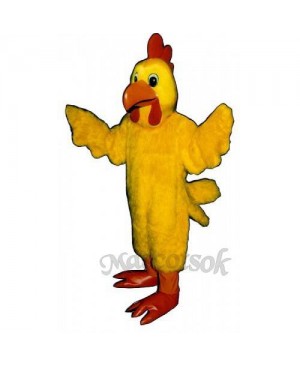 Cute Mrs. Cluck Cock Rooster Mascot Costume