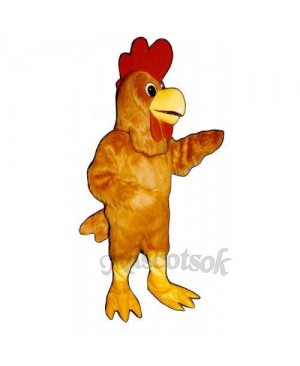 Cute Rusty Rooster Mascot Costume