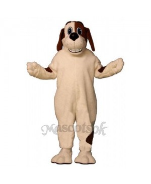 Cute Grinning Hound Dog Mascot Costume