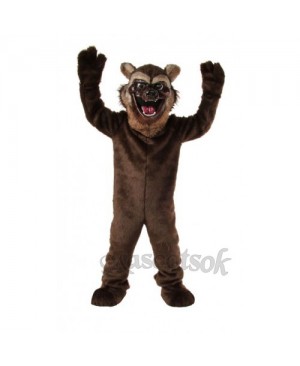 Cute Wolverine Wolf Mascot Costume