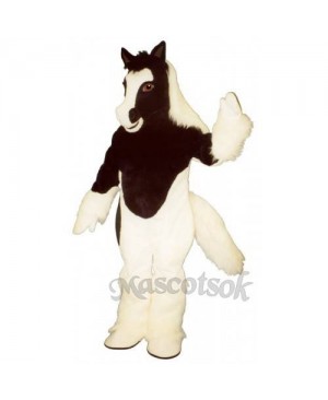 Cute Gypsy Vanner Horse Mascot Costume